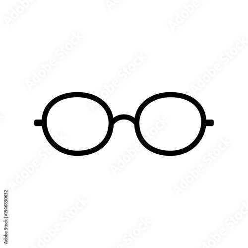 Glasses. White background.