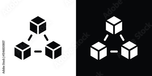 Modules icon of a flat style vector