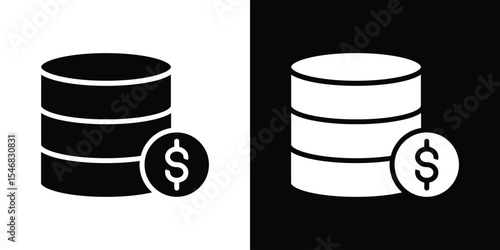 Money coin icon of a flat style vector