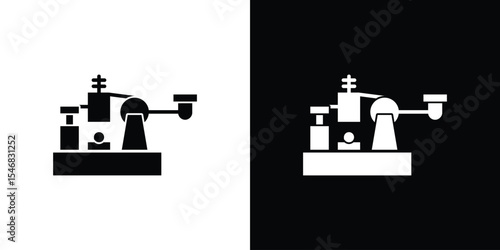 Morse code icon of a flat style vector