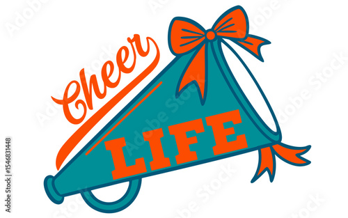 Cheers Megaphone and Cheerleader Pom Poms 