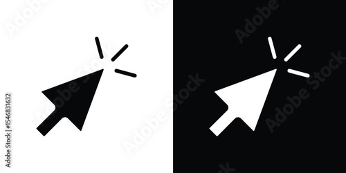 Mouse pointer icon of a flat style vector