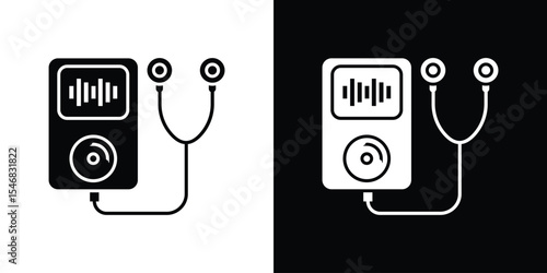 Mp3 Player icon of a flat style vector