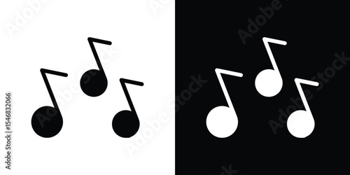 Music note icon of a flat style vector