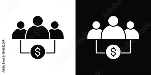 Mutual funds icon of a flat style vector