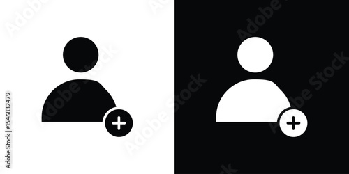 New account icon of a flat style vector