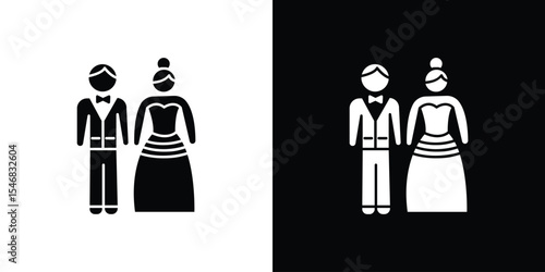 Newlyweds icon of a flat style vector