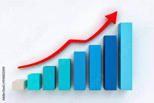 Upward Trajectory A Bar Graph with Ascending Blue Columns and a Red Arrow Indicates Growth and Progress on a Clean White Background Representing Business Success and Positive Trends Free Download Upward Trajectory A Bar Graph with Ascending Blue Columns and a Red Arrow Indicates Growth and Progress on a Clean White Background Representing Business Success and Positive Trends - GFXLoad
