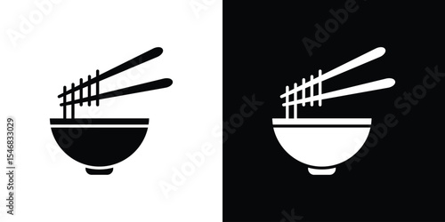 Noodles icon of a flat style vector