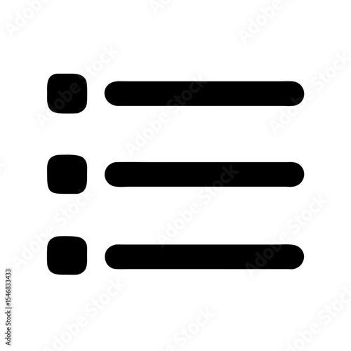 Ícone minimalista de lista