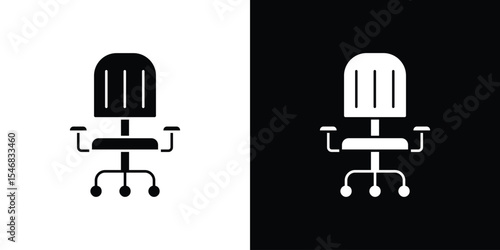 Office chair icon of a flat style vector