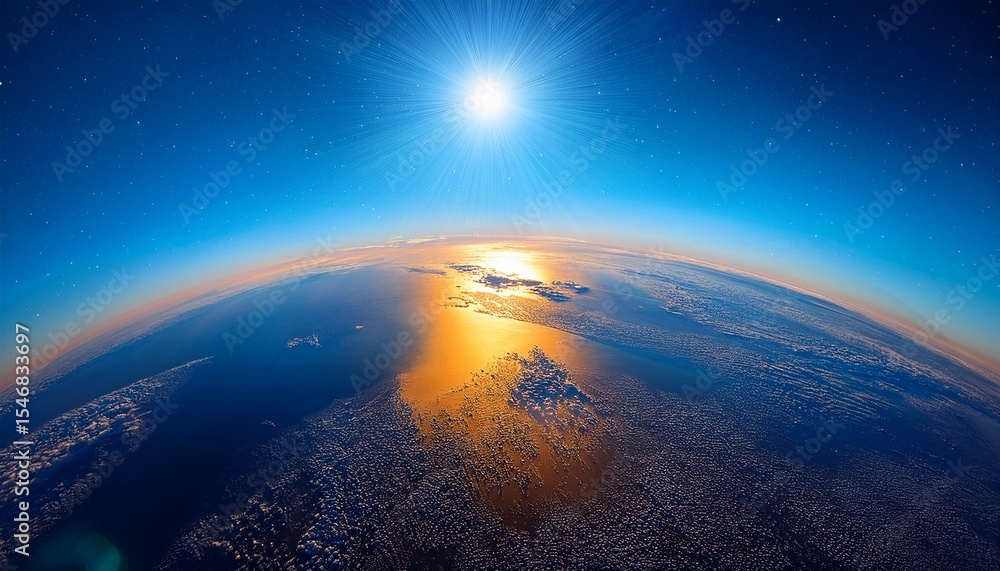 Fototapeta premium a planet with a sun in the sky