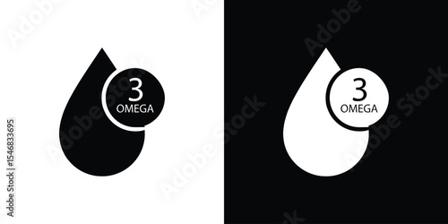 Omega icon of a flat style vector