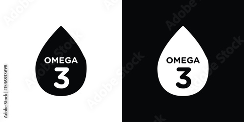 Omega icon of a flat style vector
