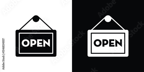 Open icon of a flat style vector