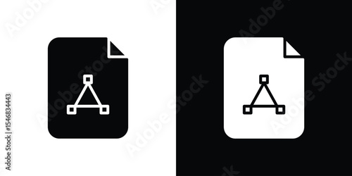 PDF file icon of a flat style vector