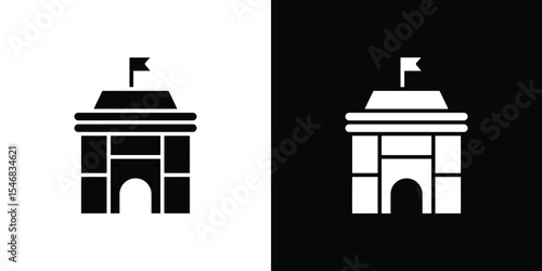 Palace icon of a flat style vector