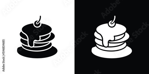 Pancake icon of a flat style vector