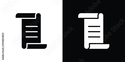 Paper Scroll icon of a flat style vector