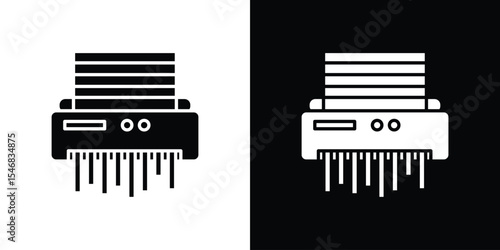 Paper shredder icon of a flat style vector
