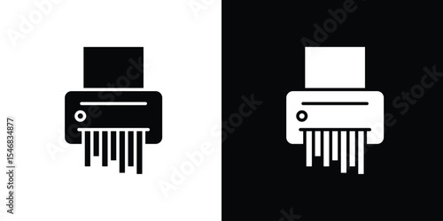 Paper shredder icon of a flat style vector