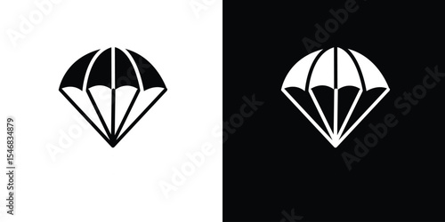 Parachute icon of a flat style vector