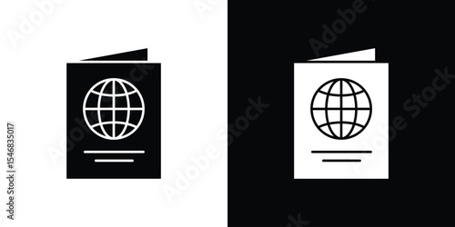 Passport icon of a flat style vector