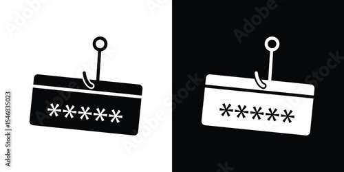 Password phishing icon of a flat style vector