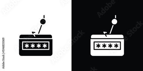 Password phishing icon of a flat style vector