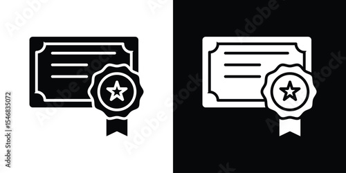 Patented icon of a flat style vector