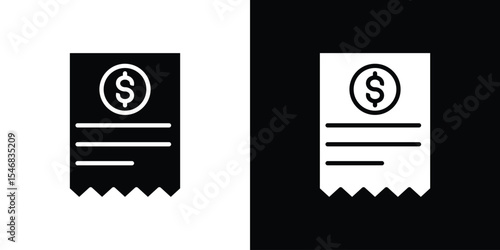 Payment receipt icon of a flat style vector