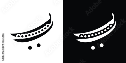 Peapod icon of a flat style vector