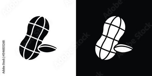 Peanut icon of a flat style vector