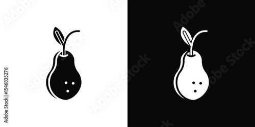 Pear icon of a flat style vector