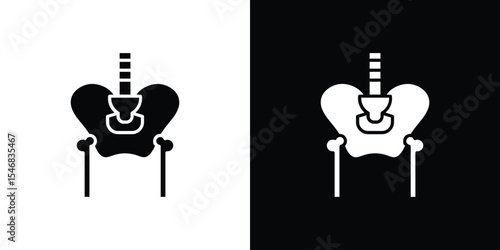 Pelvis icon of a flat style vector