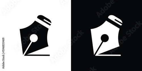 Pen nib icon of a flat style vector