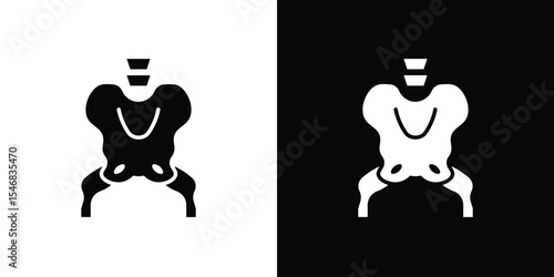 Pelvis icon of a flat style vector