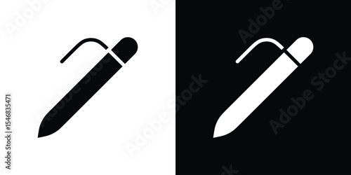 Pen icon of a flat style vector