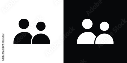 People group icon of a flat style vector