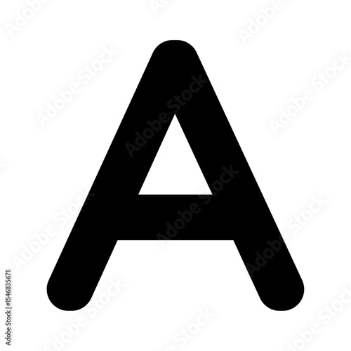 Bold Capital Letter A Graphic Design Element, Font, Alphabet