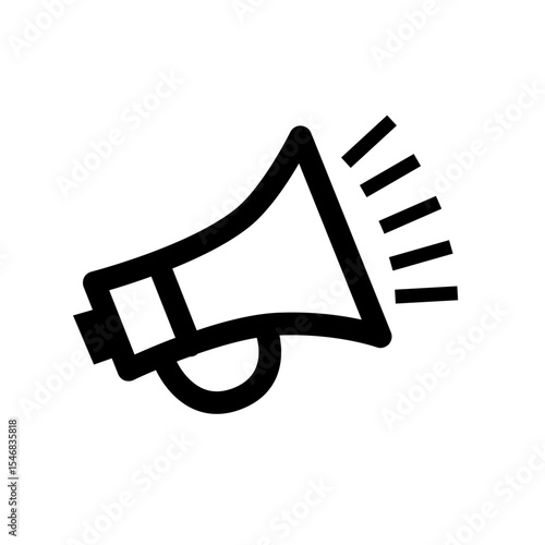 Loudspeaker Announcement Icon Vector Graphic for Marketing, Communication, and Promotion