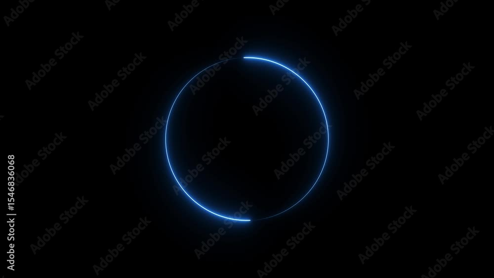 blue neon light trail circle on black background. Endless circular pattern.Glitter magic spell effect. Light streaks with shimmer. Modern round frame with empty space for text for advertising, banner blue neon light trail circle on black background. Endless circular pattern.Glitter magic spell effect. Light streaks with shimmer. Modern round frame with empty space for text for advertising, banner