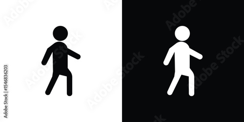 Person walking icon of a flat style vector