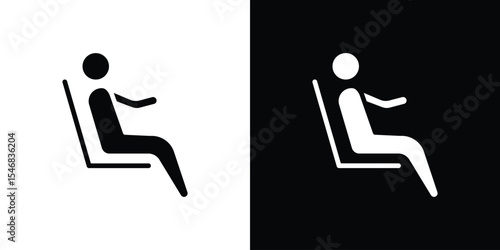 Person seat icon of a flat style vector