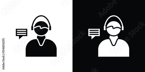 Personal assistant icon of a flat style vector