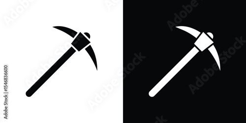 Pickaxe icon of a flat style vector