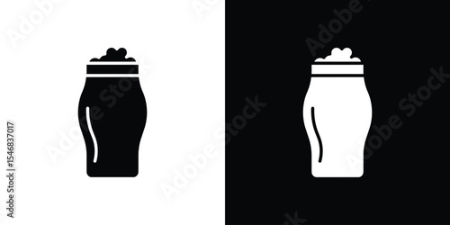 Pint of beer icon of a flat style vector