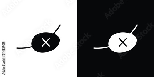 Pirate eye patch icon of a flat style vector