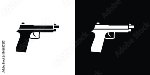 Pistol icon of a flat style vector