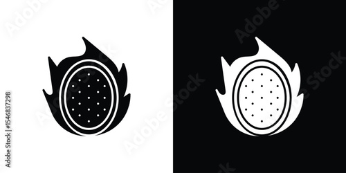 Pitaya icon of a flat style vector